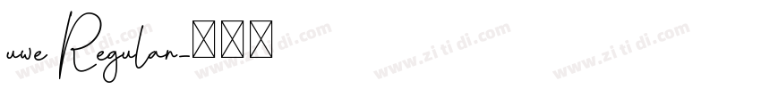 uwe Regular字体转换